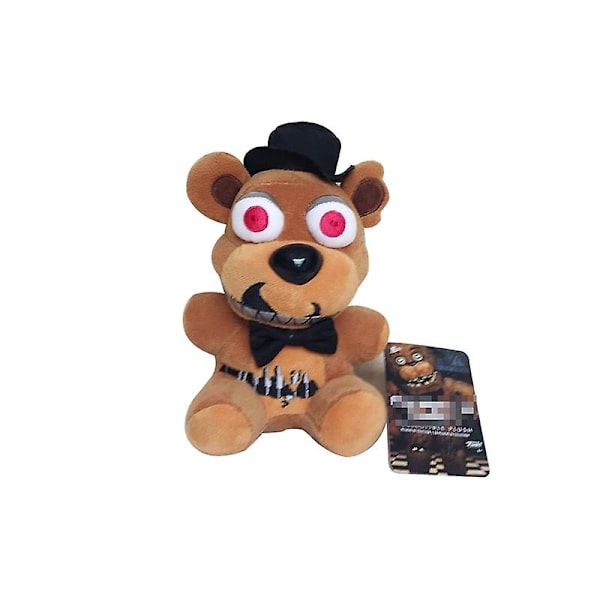 18cm FNAF Plyschdjur Dockor Kawaii Bonnie Chica Golden Foxy Present Till Barn 18cm A01