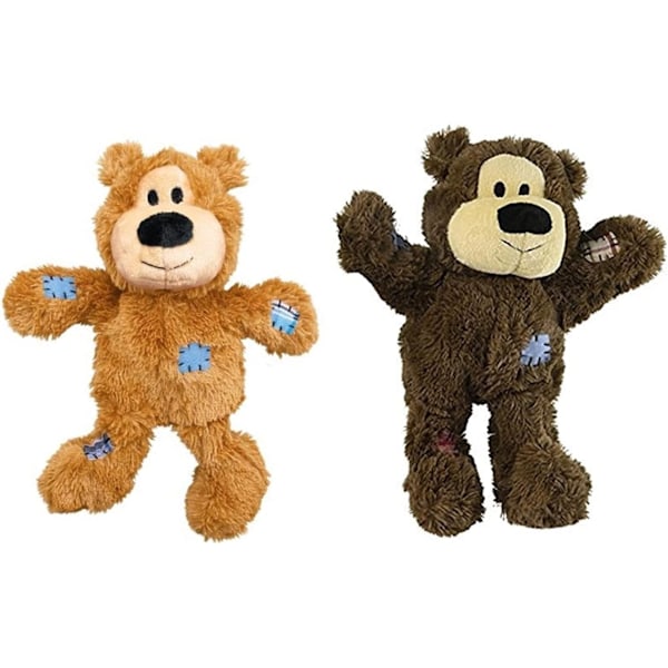 Patch Bear Hållbara Hundleksaker Storlek: Small/Med Pack med 2 Små Ras