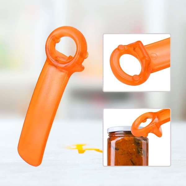 1 pakke orange dåseåbner med nøgle