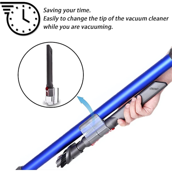 Tilbehørsholder-fastgørelsesklemme kompatibel med Dyson V11 V10 V8 V7 Støvsuger