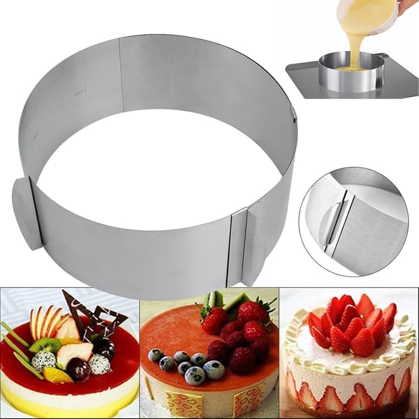 1 stk Retraherbar Rund Mousse Ring i Rustfritt Stål 6-12 Tommer