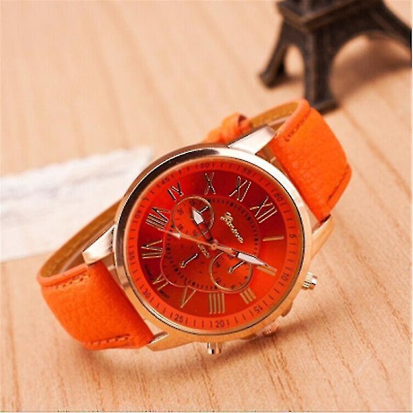 Luksus Brand Læder Quartz Ur Dame Herre Mode Armbånd