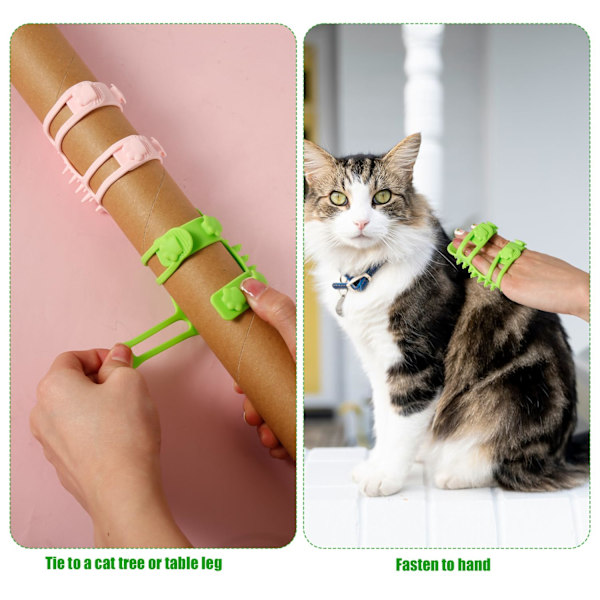 2-pack 2-i-1 Katt Självputsande Borste, 2 Stilar Katt Ansiktskliare Hörn Justerbar Silikon Katt Grooming Massage Shedding Brush Kittelkam Djurborste för Bordben Klätterställning