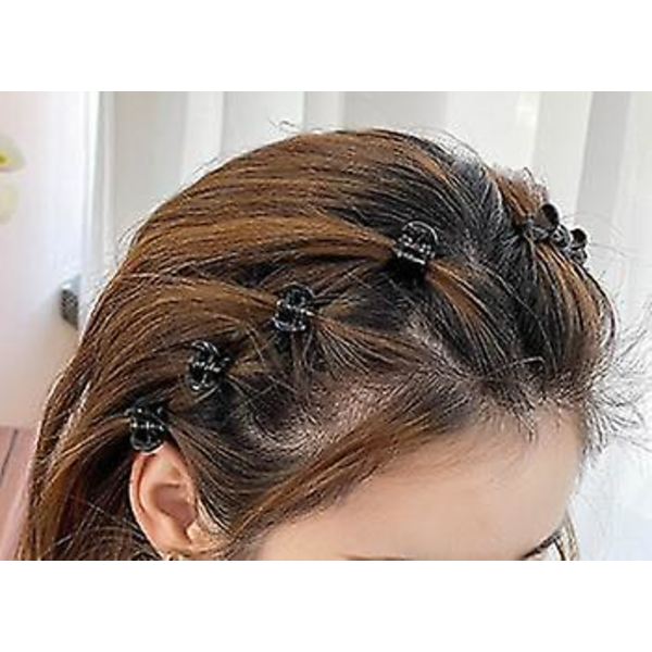 12 stk stilige brune mini hårklemmer klips klemmer