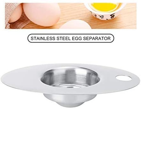 Eggseparator i rustfritt stål, gul-hvit separator