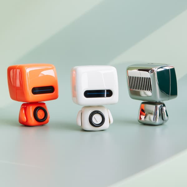 1 st Bluetooth-högtalare Mini Söt Robot Bärbar Trådlös