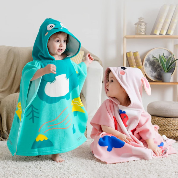 En Rosa Enhörning (60*120cm) Barnbadhandduk Kappa Strandkappa, Baby