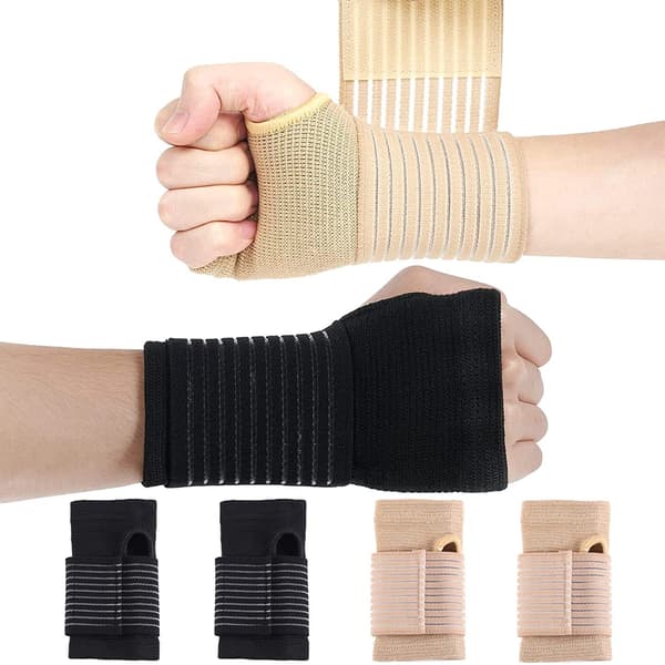 2 par handledsbandage hand elastiska sportcykling skyddande