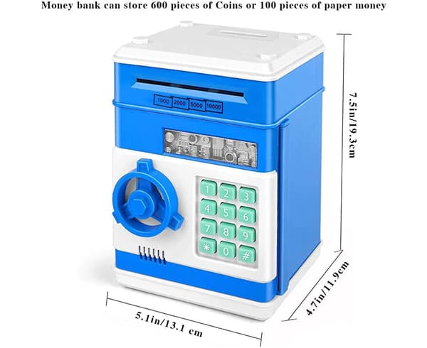 Spargris, Automatisk Rulle Penge Opsparingsboks ATM Kode