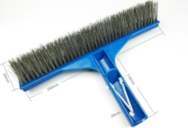 Blå Poolväggsborste 25,2 x 4,5 cm Rengöringsborste Plastborste