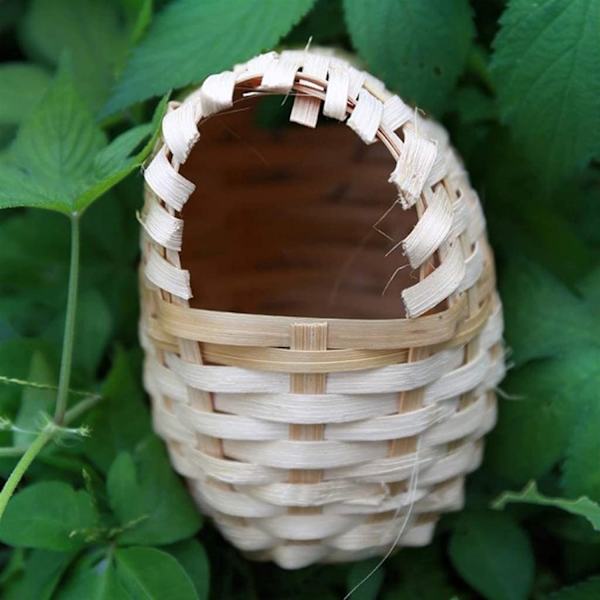 Lanrui 2 stycken äggformade äggbon, bambu fågelbon