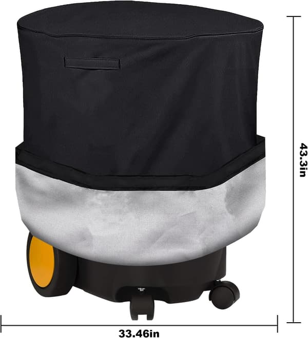 Svart Kraftig Vanntett Kuttermakulator - 33''x45'' Løvmakulator, Deksel