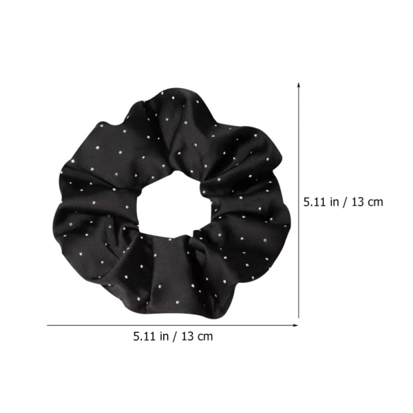 6 elastiske silkehodebånd fulle av stjernerhinestones stor scrunchie