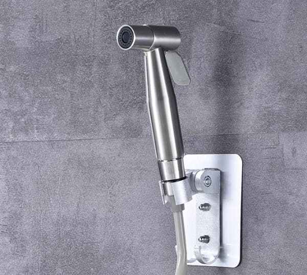 Sprøjtepistol + rustfrit stål bidet brusespand til vægmontering