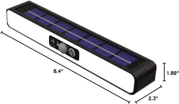 Solcelled LED-lys, Landskapslys, Bevegelsessensorlys, Dekorativt Trappelys, Utvendig Vegglys for Eiendomsvisning