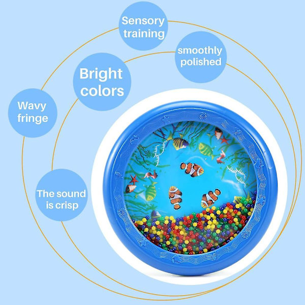 Ocean Wave Bead Drum Gentle Sea Sound Educational Toy Tool For Ba