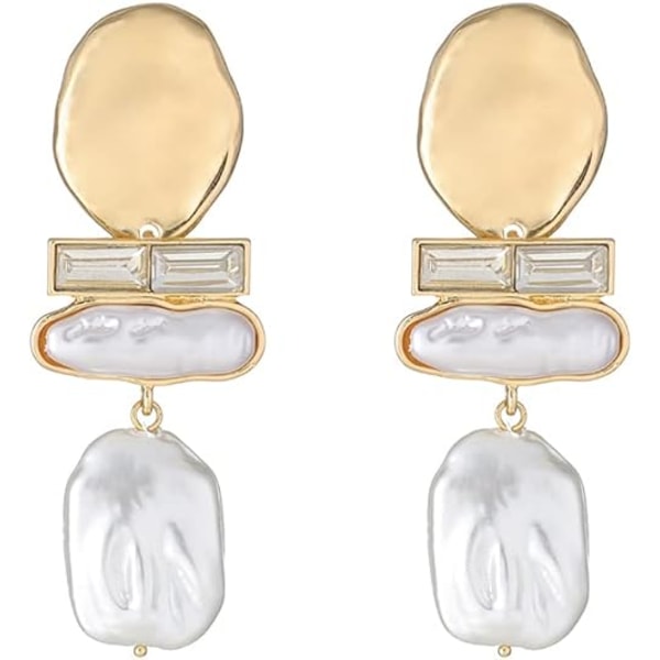 Statement Pearl Dangle Earring Luxury Chandelier Earring Gold and