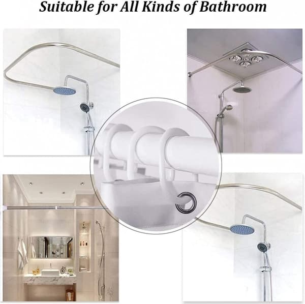 Hocus Decor Pocus 4-delad duschdraperiset med halkfria mattor