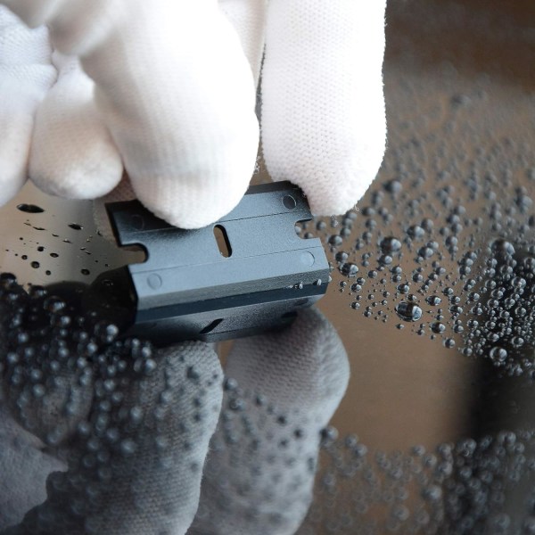 200 stk. Sorte Plastik Dobbeltsidede Razor Blades Dobbeltkantede