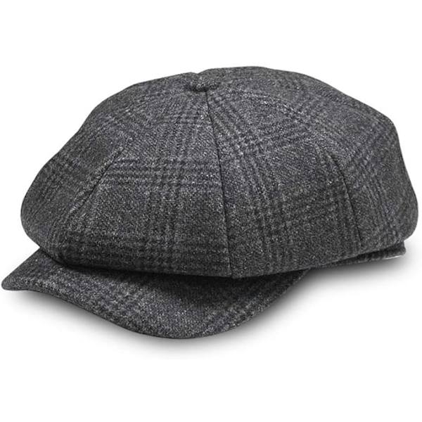 Toppad keps, herrkeps, Gatsby keps, herrballonghatt, tallrikshatt, tidningspojkehatt, bagarpojkehatt, 8-panelad keps, Shelby toppad keps för män, sommar/vinter, justerbar storlek