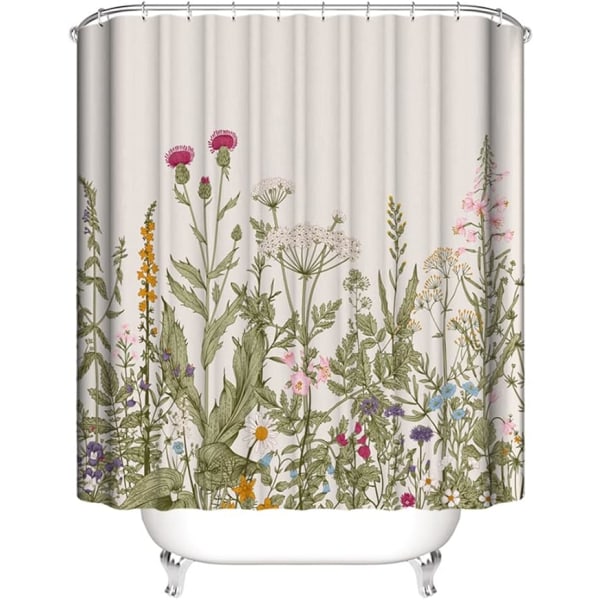 Flower Shower Curtain (120*180cm) Waterproof and Mildew