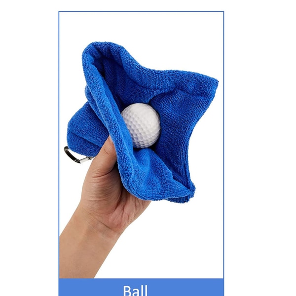 1 st blå golfrengöringshandduk golfborste set