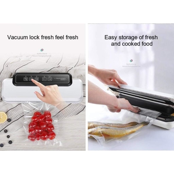 1 stycke (Vit) Vacuum Sealer Machine for Food Bags Auto Vacuum