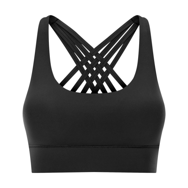 Women's Sports Bra Removable Pads Cross Back Bra Yoga Bustier