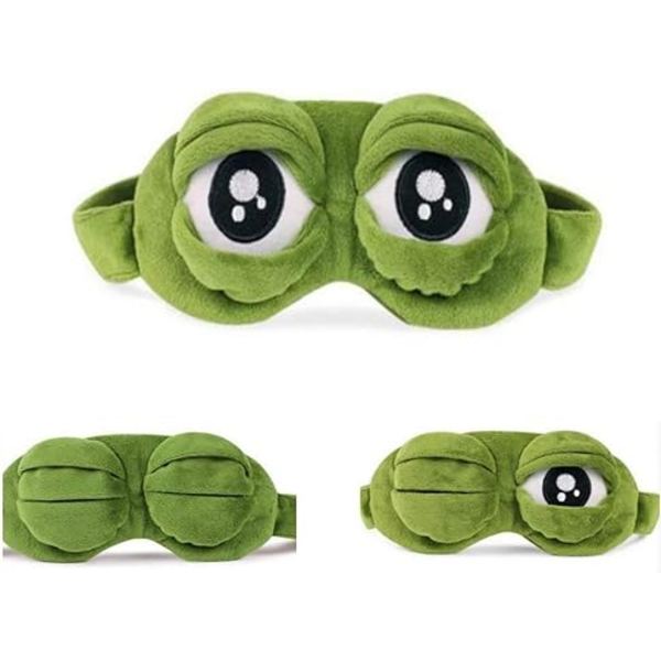 (Grön, 3-pack) Ögonmask, Fluff Face Sleepy Face Rolig Nyhet