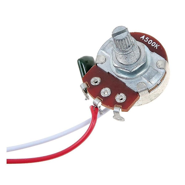 Förkopplad gitarrkabel med två mikrofoner 500k potentiometer 3-vägs vippströmbrytare silver