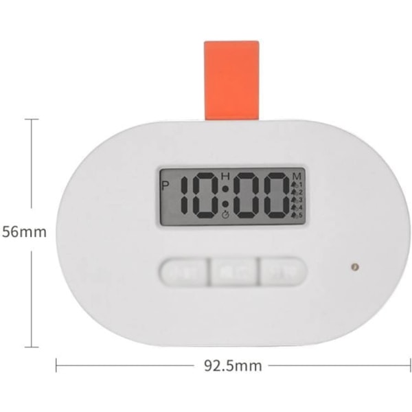 1 stk (hvit) Beskyttet pilleboks medisinoppbevaringsboks elektronisk