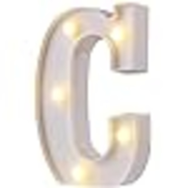 1 stk Lysende LED Bokstav Nattelys Engelsk Alfabet Lampe Skilt