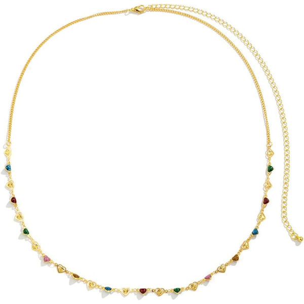 1 st (Guld) Blandade Färger Spetsad Peach Kroppskedja Boho Mage Midja