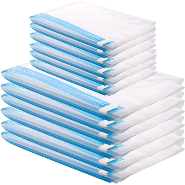 12 Vakuum Opbevaringsposer 6 poser 60x40cm og 6 poser 50x35cm,