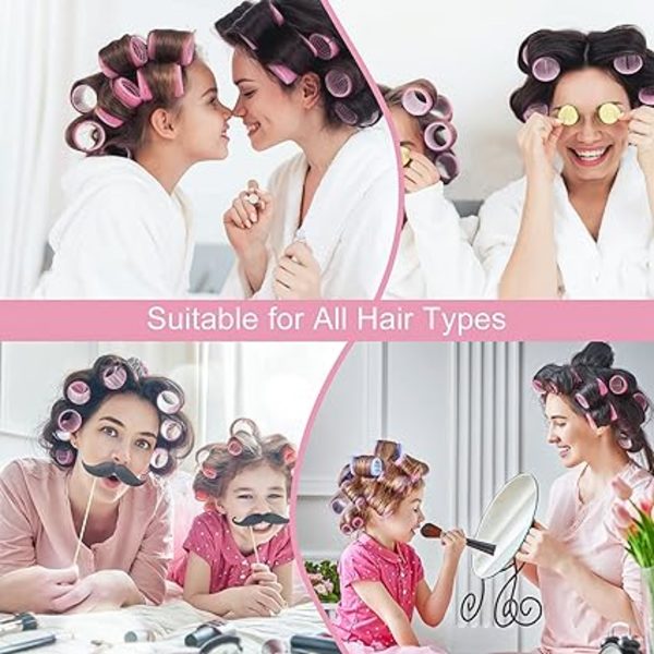 10 stycken hårcurlers, självhäftande hårrullear, salongsstyling
