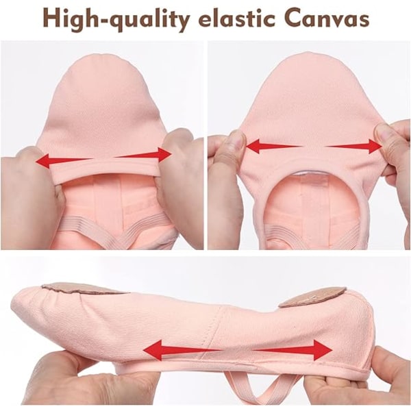 Klassiske Dansesko Canvas Dansesko Halv Pointe Ballet