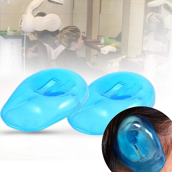 2-pack blåa öronmuffar med anti-smuts plast för att