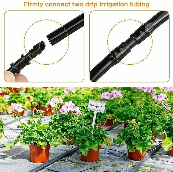 100 st 1/4\" slangkopplingar för droppbevattning, Universal 1/4\" droppslang