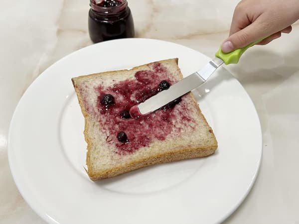 Offset Spatel, Glasurspatel Sæt, Rustfrit Stål Blad, Kage Dekorationsværktøjer, Frosting Spatel Sæt af 3 (Sort)