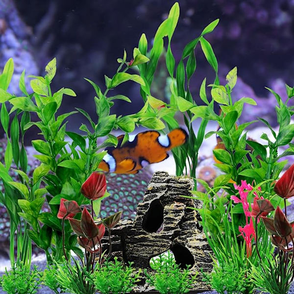 10 stk Akvarium Dekorative Planter Grønne Planter Kunstige