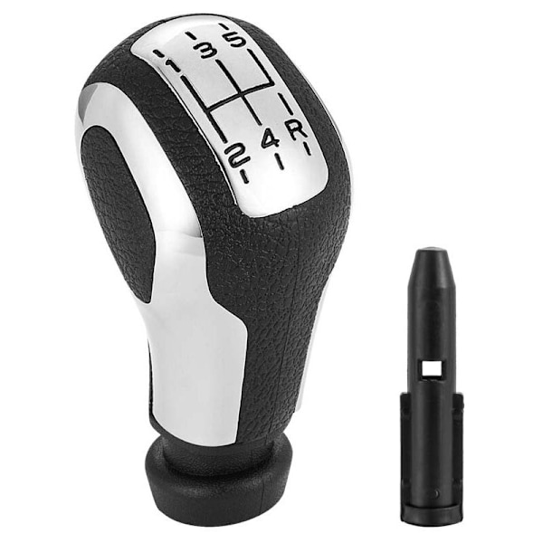 Svart 5-trinns girskiftknapp med adapter for Peugeot 106 206