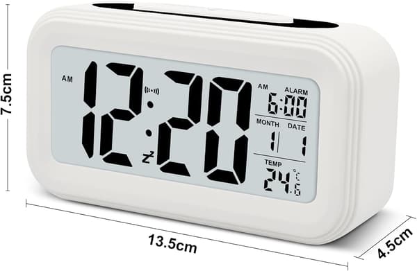 Digital väckarklocka, LED-upplyst väckarklocka, Batteridriven