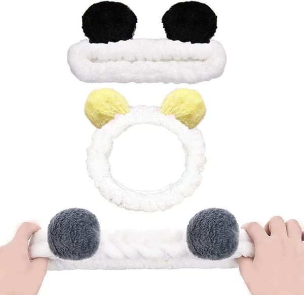 3 Stykke Bløde Pandebånd, Elastiske Hårbånd, Makeup Pandebånd til