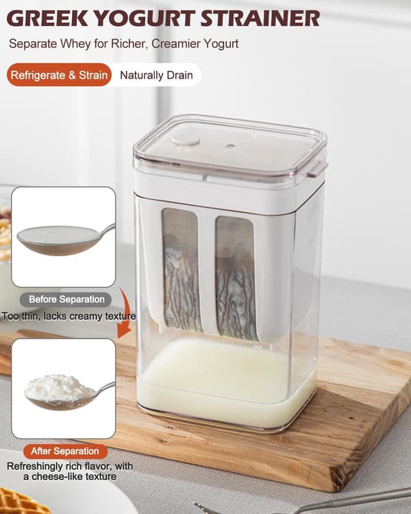 Yoghurt Sil, 1100ml Tykk Gresk Yoghurt Melkefilter (1-pakning)