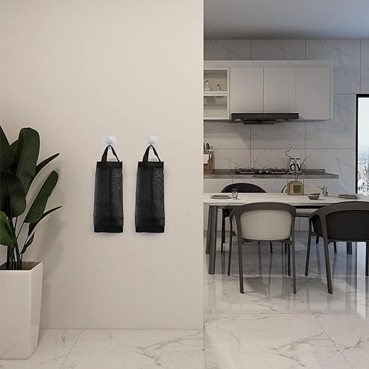 2-pakks Vanntette Vaskbare Plastoppbevaringsposer med Foldbar
