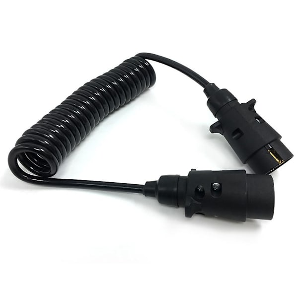 Trailer Connector Stretchable Coiled Extension Wiring 7 Pin Plast