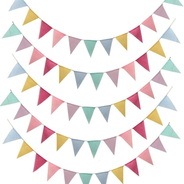 5-pack 4m Bunting Flaggbander Pennant Garland Utomhus