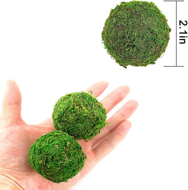 6 stycken mossbollar, mossbollar, trädgårdsmossa blomkrukor
