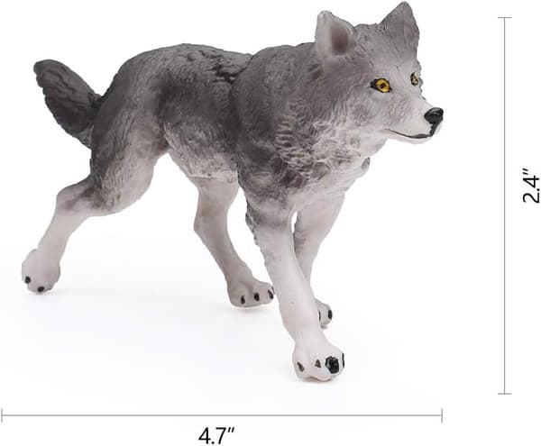 7 st Wolf Toy Figurines Set Wolf Animals Figures (Wolf Set A)