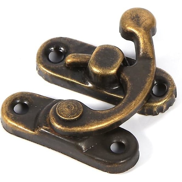 12 Pcs Antique Left/right Latch Hook Hasp Horn Lock With Screw La